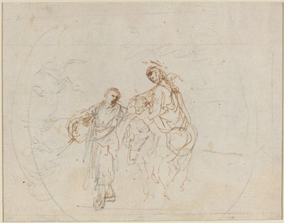 Flugten til Egypten [verso]. af Stefano della Bella
