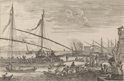 Befæstningen i Livorno, sandsynligvis ca. 16541655. af Stefano della Bella