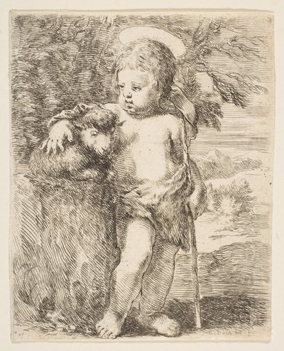Det spæde Johannes Døberen med sit Lam, ca. 1649. af Stefano della Bella