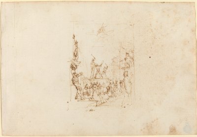 Sankt Andreas Martyrium. af Stefano della Bella