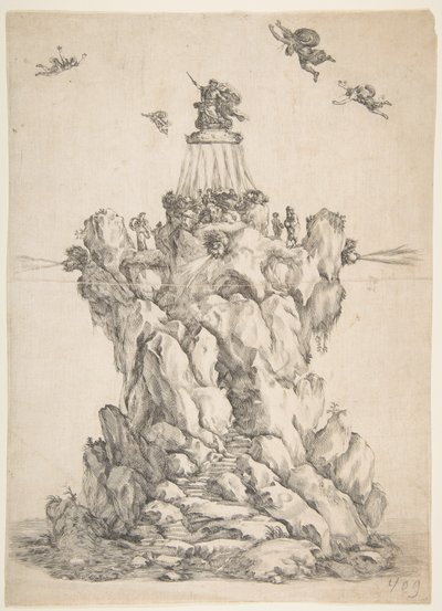 The Rock of Aeolus, 1652. af Stefano della Bella