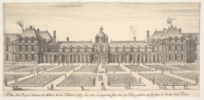Catherine de Medicis palads, kaldet Tuillerierne, fra Forskellige synspunkter om bemærkning..., 1649-51. af Stefano della Bella
