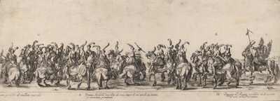 Tredive bueskytter og sider, 1633. af Stefano della Bella