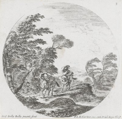 To ryttere går mod vinden Landskaber og ruiner i Rom (serietitel) Paysages et ruines de Rome (serietitel) af Stefano della Bella