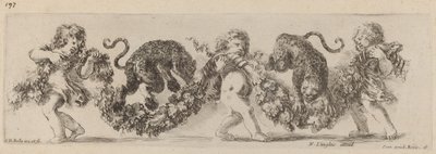 To leoparder, der springer en feston støttet af børn, sandsynligvis 1648. af Stefano della Bella