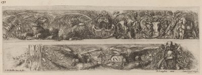 To prydbånd med lænkede leoparder og ørne, sandsynligvis 1648. af Stefano della Bella