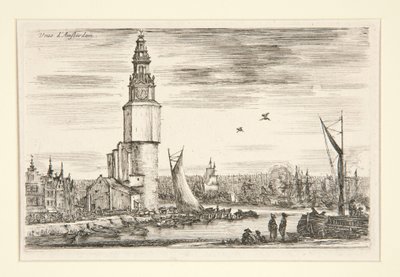 Udsigt over Amsterdam, fra serien Udsigter over havne af Stefano della Bella