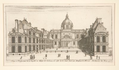Udsigt og perspektiv af kapellet og Sorbonne-huset af Stefano della Bella
