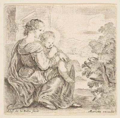 Jomfru og Kristusbarn, 1641. af Stefano della Bella
