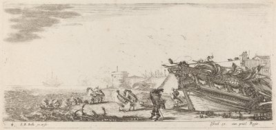 Windy Harbor, 1644. af Stefano della Bella