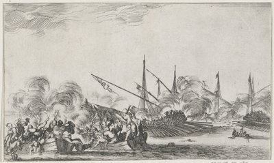 søslag Maritime forestillinger (serietitel) Suite de huit marines (serietitel) af Stefano della Bella
