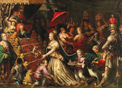 Kong Salomon modtager dronningen af Saba, ca 1640-1645. af Stephan Kessler