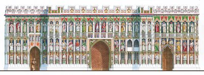 Exeter Cathedral Image Screen, ca. 1480-1538 (blæk og akvarel på papir) af Stephen Conlin