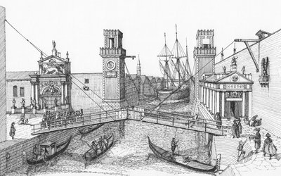 Indgangen til Arsenale, Venedig af Stephen Conlin