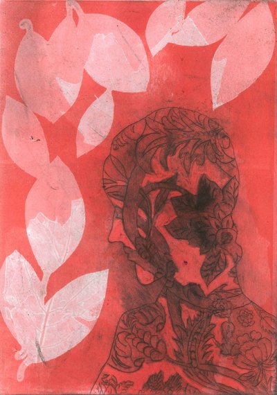 Cast II, 2015 (monoprint på papir) af Stephen Dow