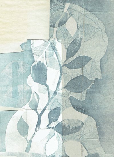 La Foret II, 2016 (monoprint  collage) af Stephen Dow