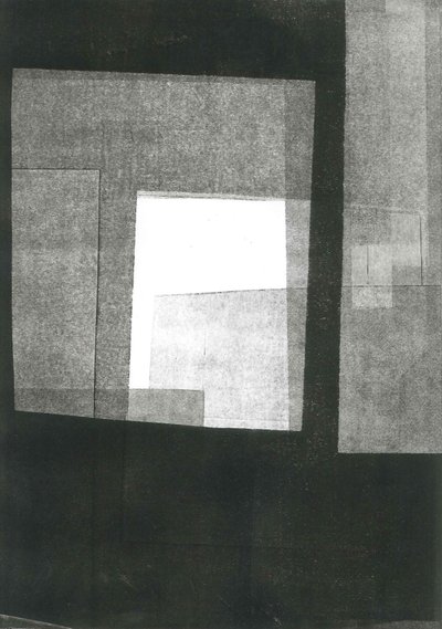 Nocturnus III, 2015 (monoprint på papir) af Stephen Dow