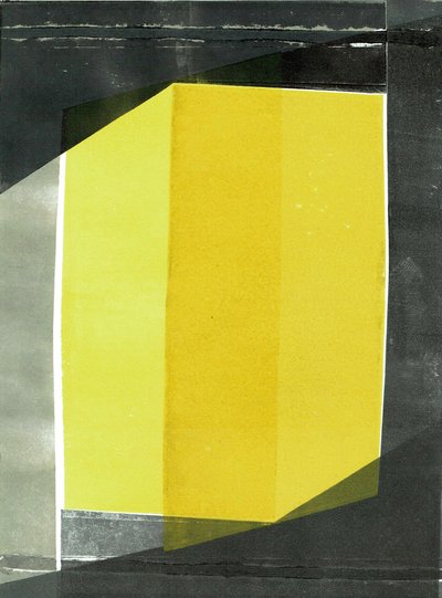 Oblique I, 2020, monoprint på papir af Stephen Dow