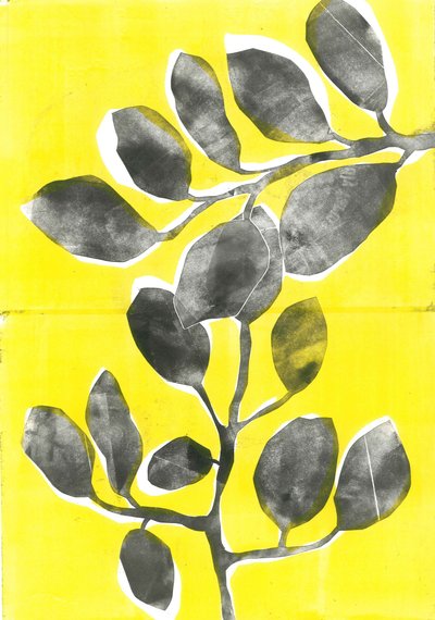 Summer Garden IV, 2015 (monoprint på papir) af Stephen Dow
