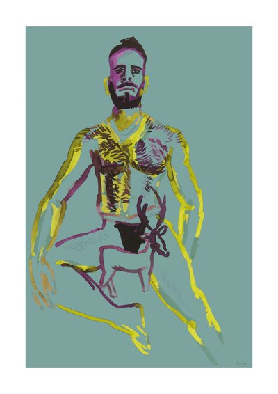 Guden af Horn, 2023 (digital) af Stephen Dow