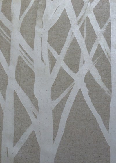Tree I, 2016 (voks på stof) af Stephen Dow