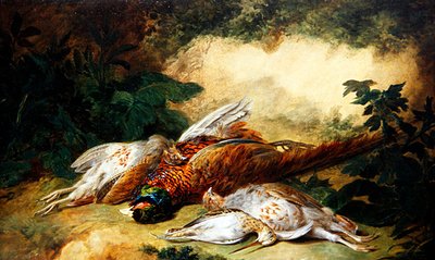 A Still-Life of Dead Game in a Landscape (olie på lærred) af Stephen Elmer