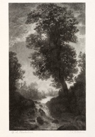 Et vandfald ved måneskin, 1887. af Stephen Greeley Putnam