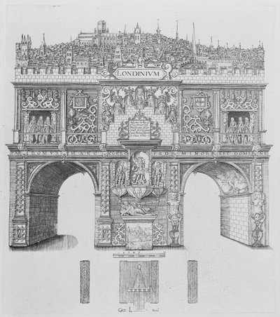 En triumfbue, indgraveret af William Kip, 1604 af Stephen Harrison