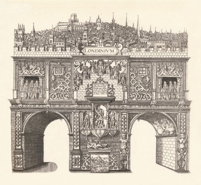 Triumfbue opført til ære for King Jamess indgang til og passage gennem London, 1604, af Stephen Harrison