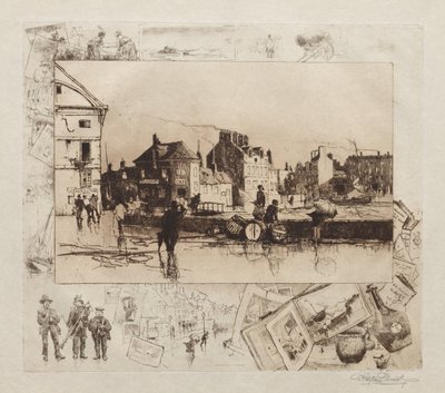 En kuling på Fécamp Normandiet, 1886. af Stephen Parrish