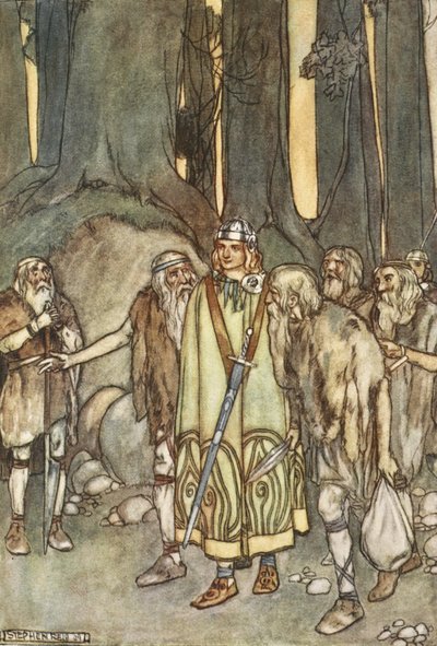 Og den aften var der fest og glæde i den ensomme hytte, illustration fra 