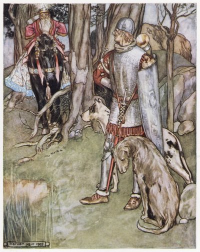 Illustration til Siegfried The Dragon-Slayer (Color Litho) af Stephen Reid