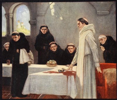 Saint Benedict and the Monks, illustration fra 
