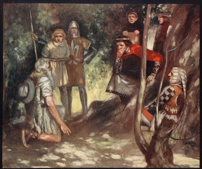 Saint Louis of France in the Wood of Vincennes, illustration fra 