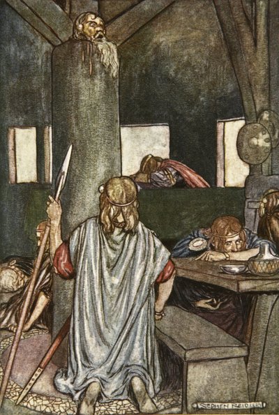 Sualtach vækker kongen, illustration fra 