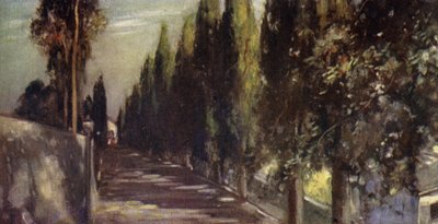The Avenue of the Encounter, San Miniato (farve litho) af Stephen Reid