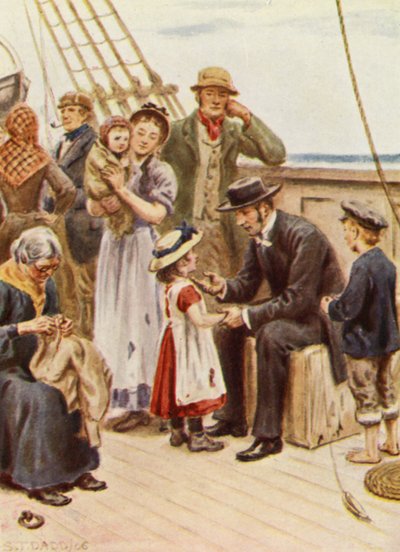 Illustration af biskop Pattesons liv (farvelitografi) af Stephen T. Dadd