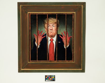 Trump Convicted, 2020 (olie på panel) af Steven Skollar