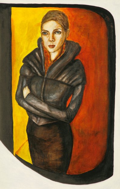 On Her Watch, 2012 (pen og blæk på papir) af Stevie Taylor