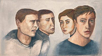 Hvad sker der ? 2017 (blyant, pen & blæk og vask på papir) af Stevie Taylor