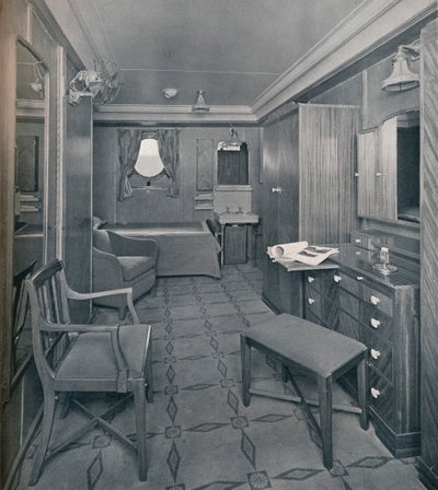 Lejligheder i First Class-området ombord på S.S. Empress of Britain, 1931 af Stewart Bale Limited