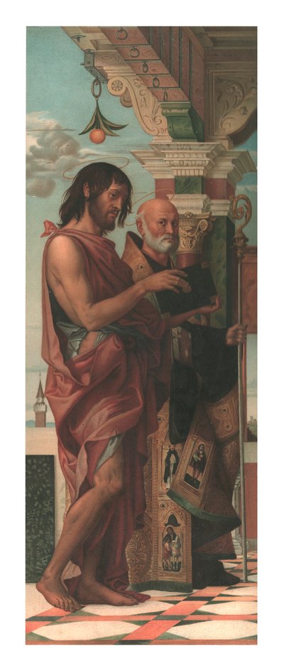 Johannes Døberen med St. Benedikt, 1874. af Storch and Kramer