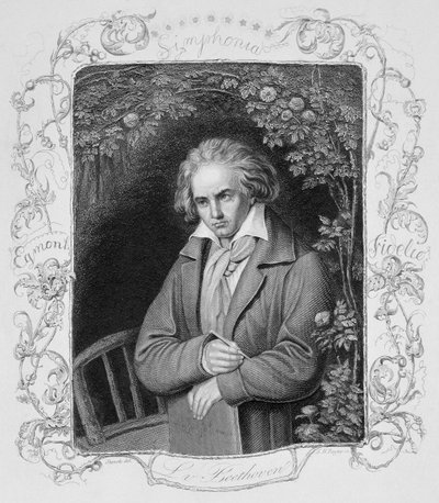 Ludwig van Beethoven (1700-1827) graveret af Albert Henry Payne (1812-1902) af Storck