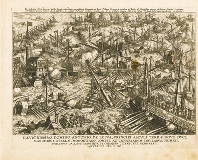 Slaget ved Lepanto den 7. oktober 1571, ca 1578 af Stradanus