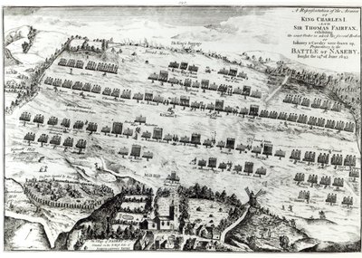 Forberedelse til slaget ved Naseby, udkæmpet den 14. juni 1645 offentliggjort i 