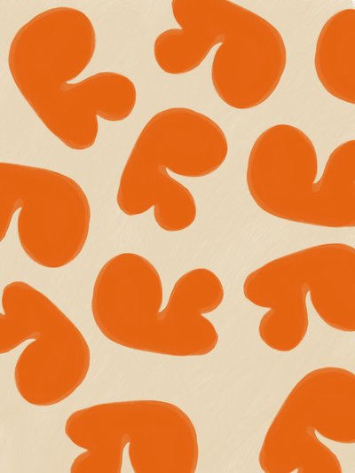 Abstrakte orange former af Studio Palette