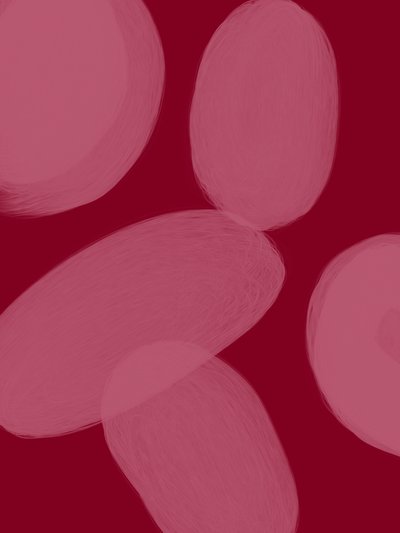 Flydende, blodrøde former af Studio Palette