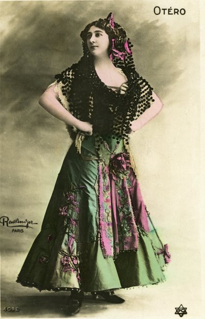 Det smukke Otero, postkort tidligt i det 20. århundrede. (Foto) af Studio Reutlinger