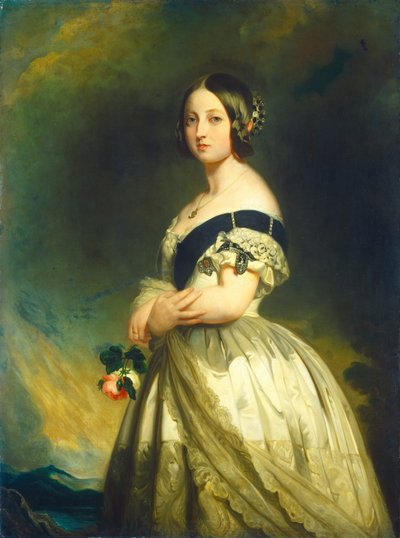 Dronning Victoria, ca. 1843. af Studio of Franz Xaver Winterhalter