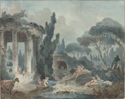 Vippen af Style of Hubert Robert